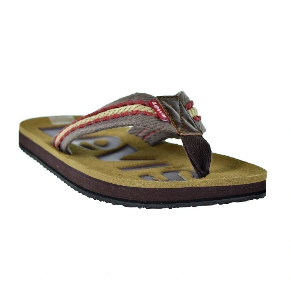 Levi’s Kyle Casual brown red flip flop sandal men’s 12